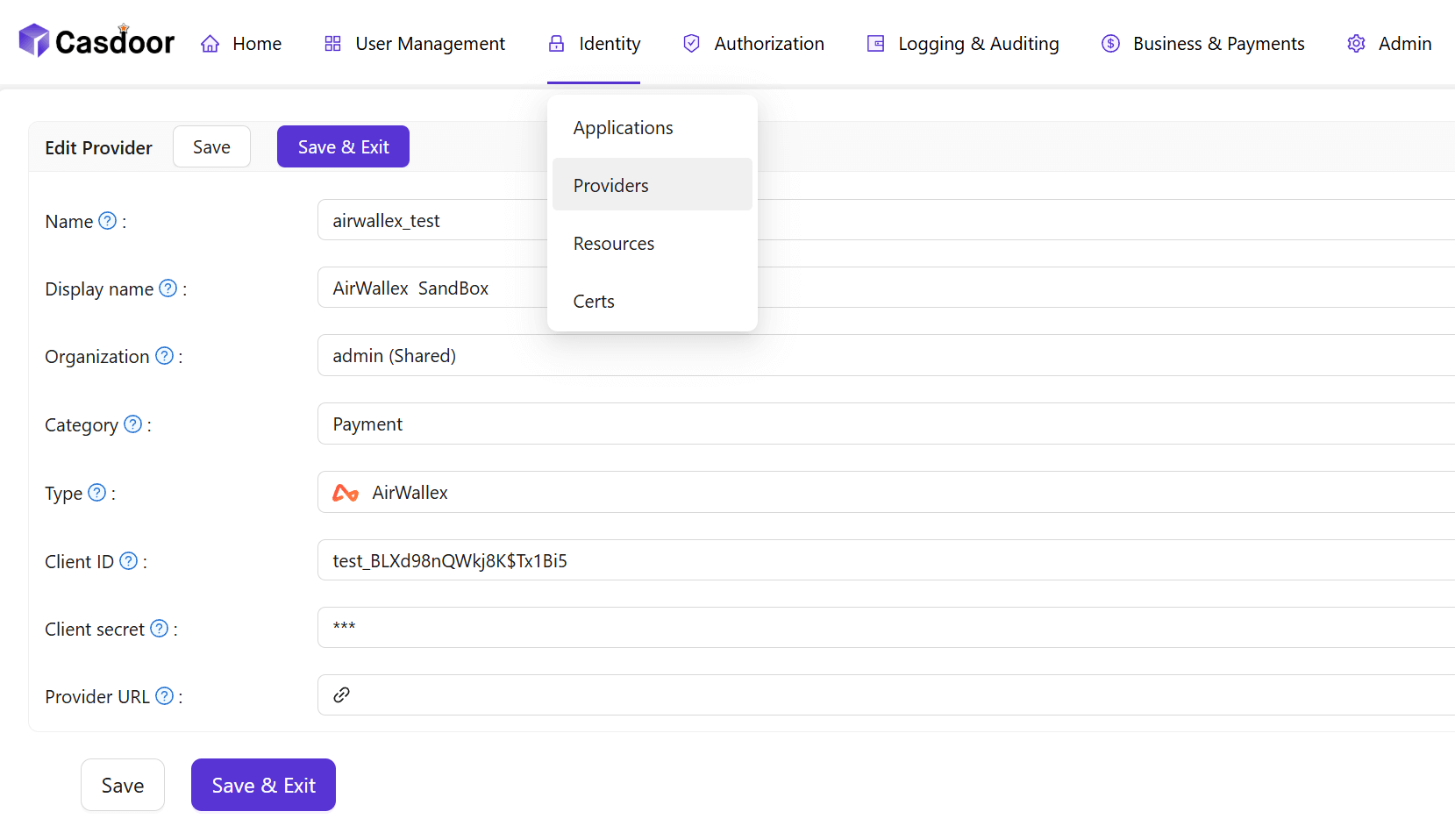 AirWallex provider