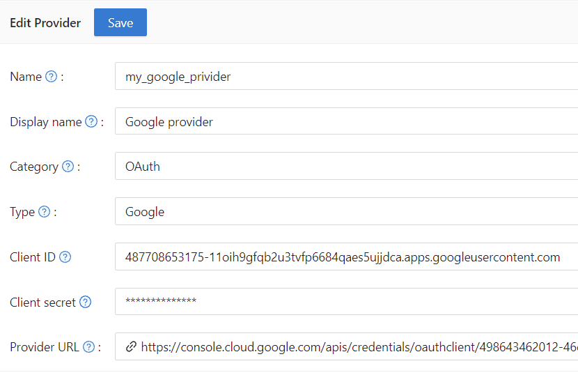 Google Provider